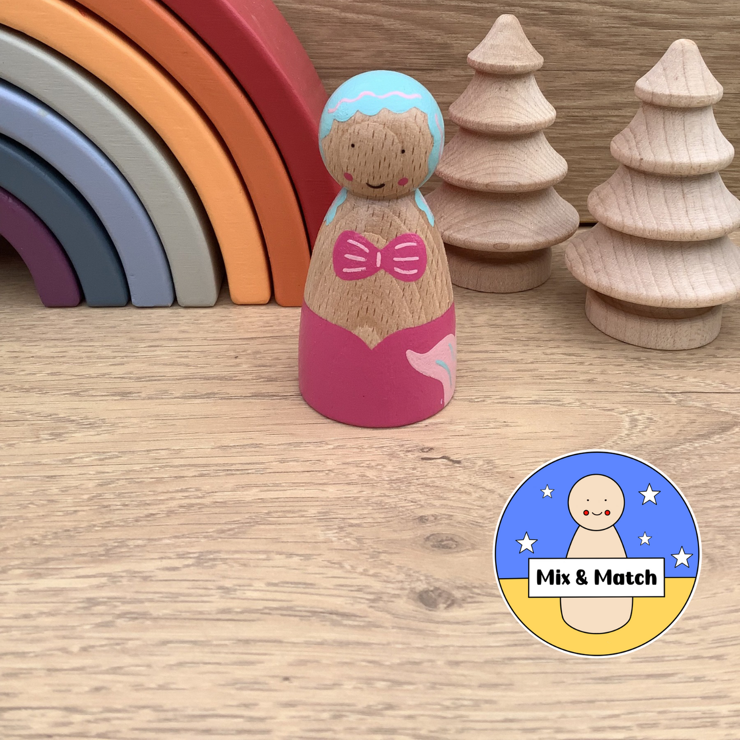 Mermaid Peg Doll