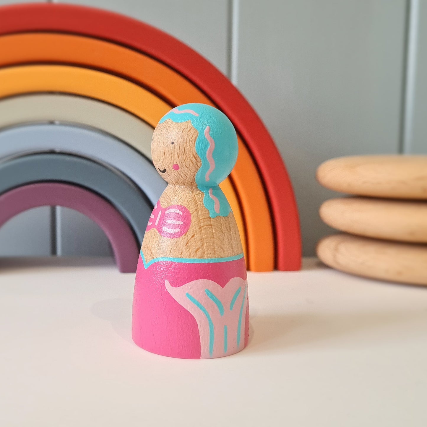 Mermaid Peg Doll