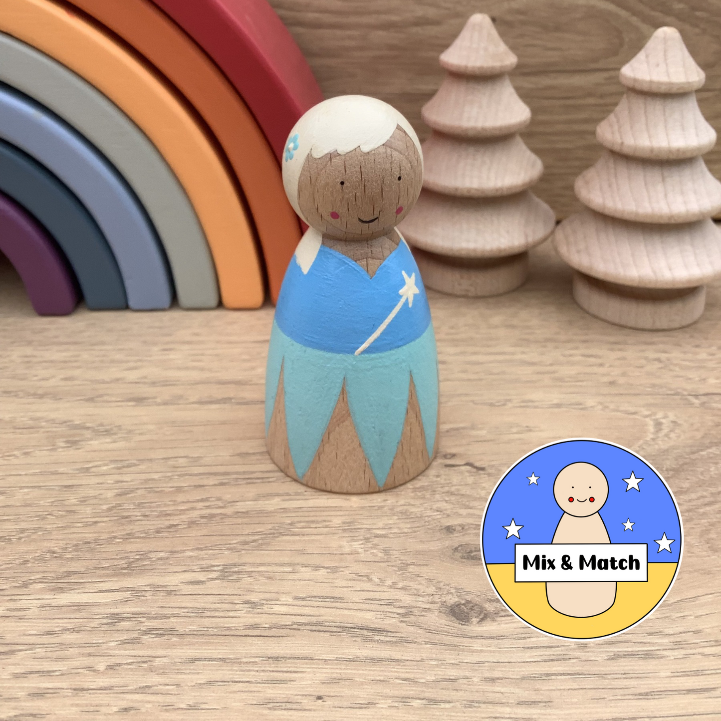 Fairy Peg Doll- Blue