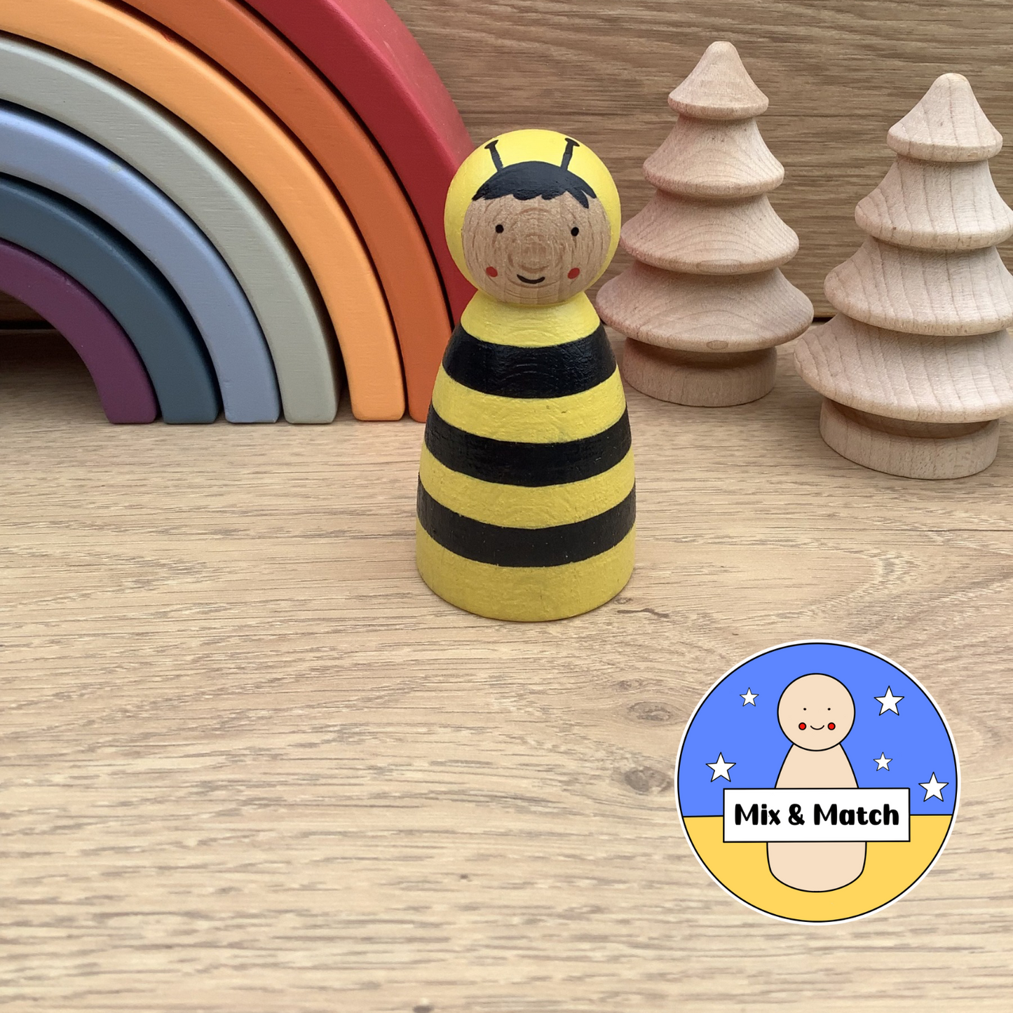 Bee Peg Doll