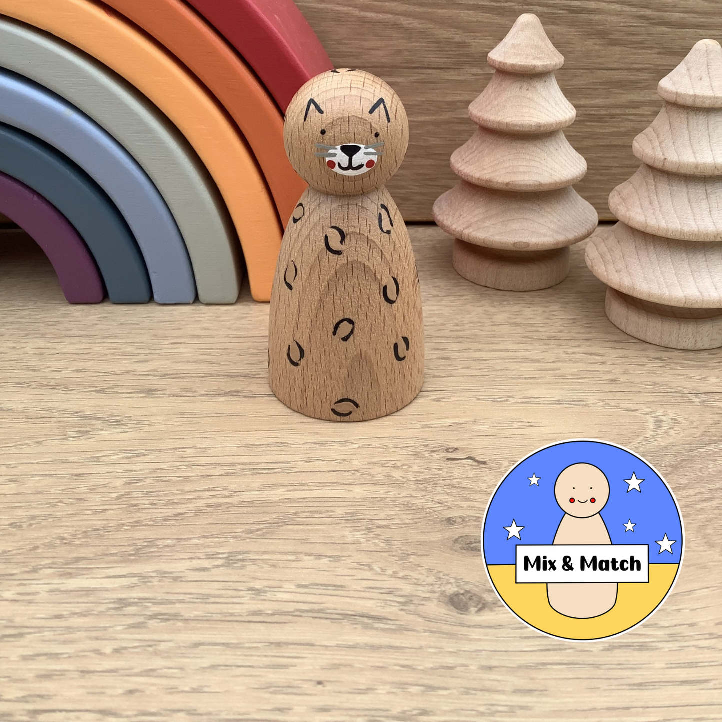 Leopard Peg Doll