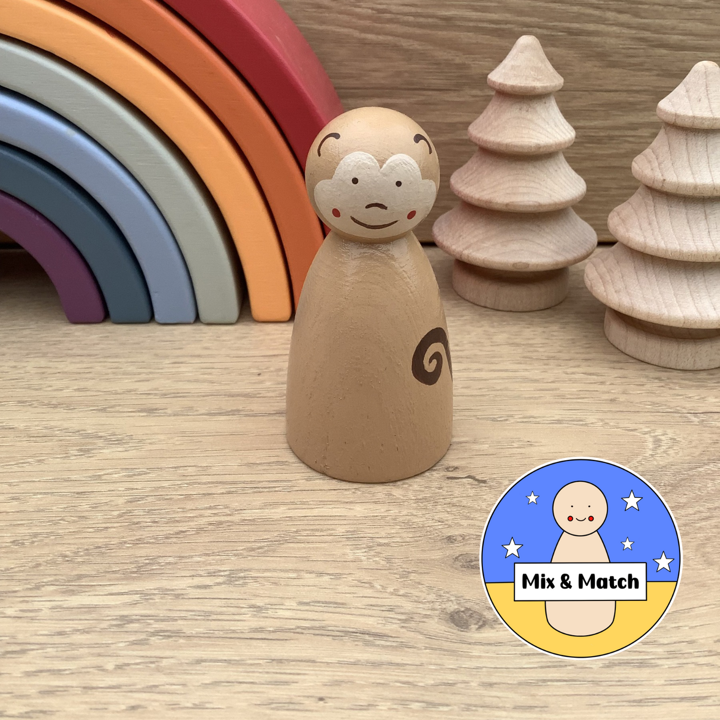 Monkey Peg Doll