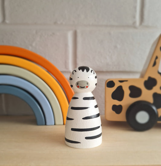 Zebra Peg Doll