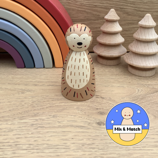 Hedgehog Peg Doll