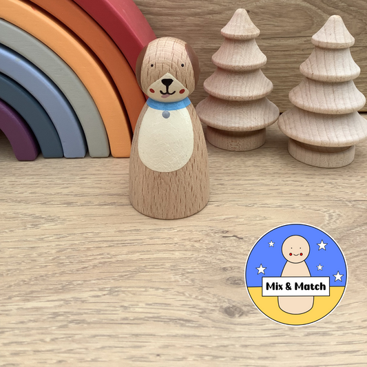 Dog Peg Doll