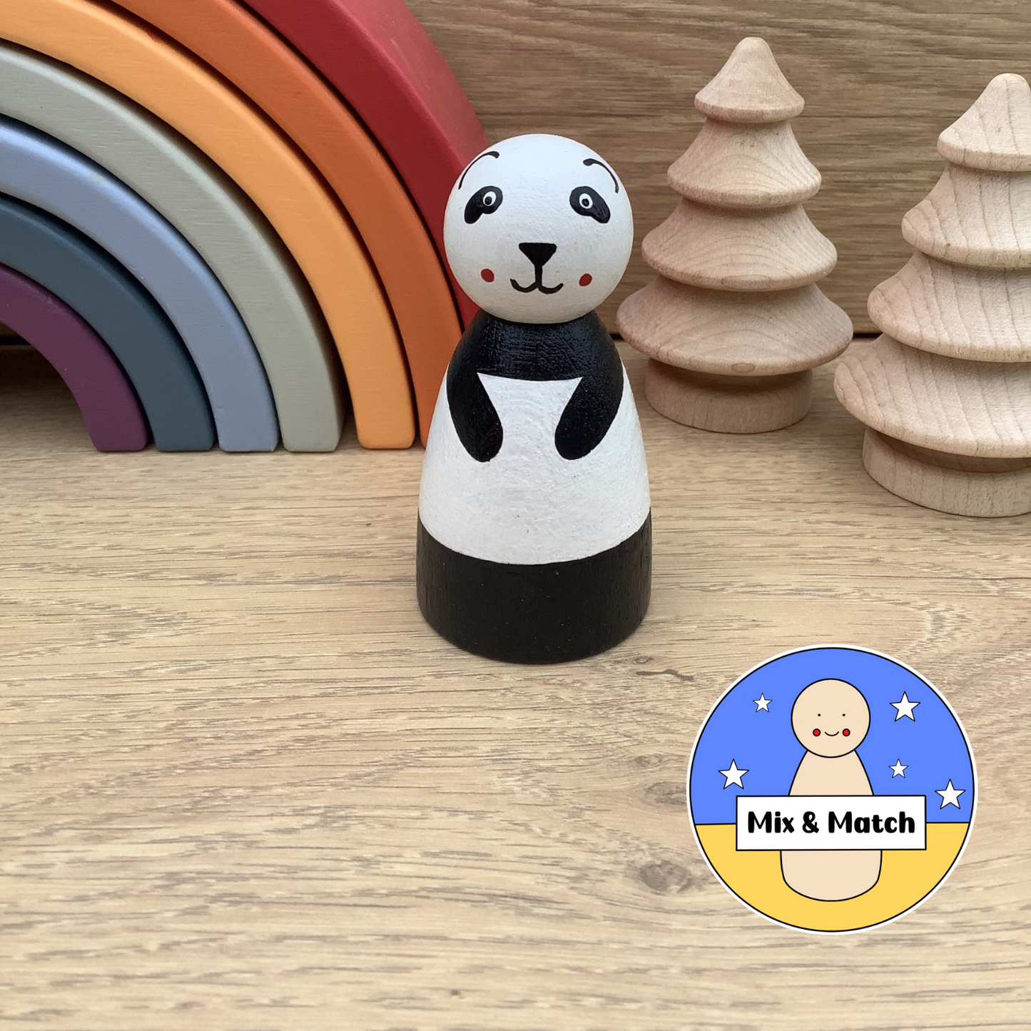 Panda Peg Doll