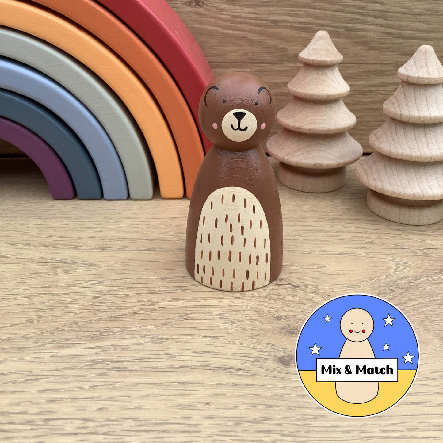 Bear Peg Doll