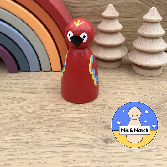 Parrot Peg Doll