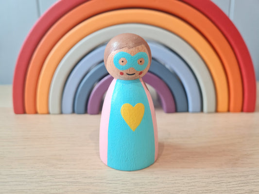 Pink Heart Superhero