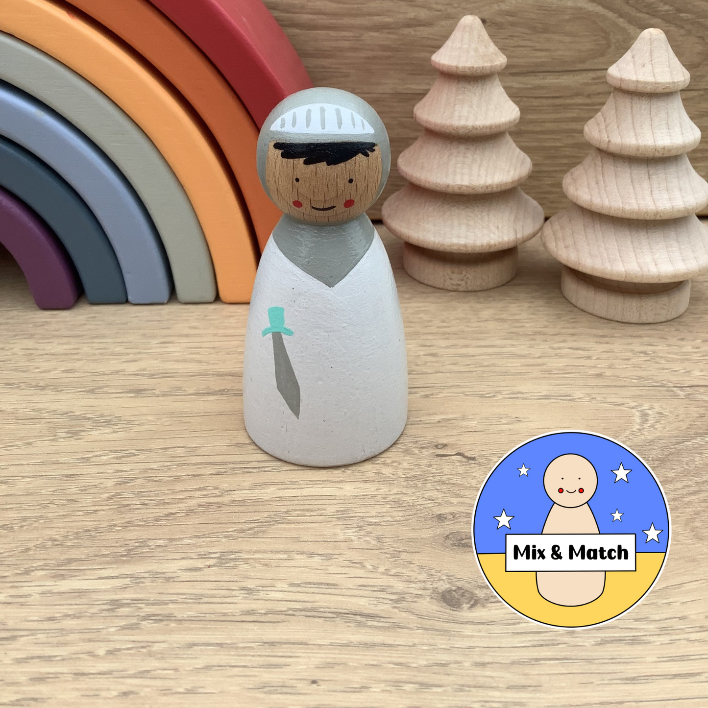 Fairytale Knight Peg Doll