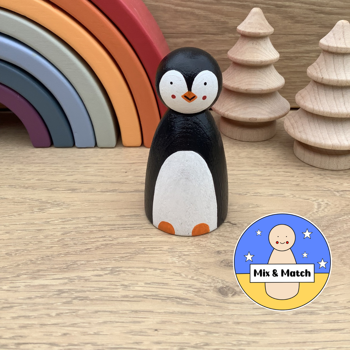 Penguin Peg Doll