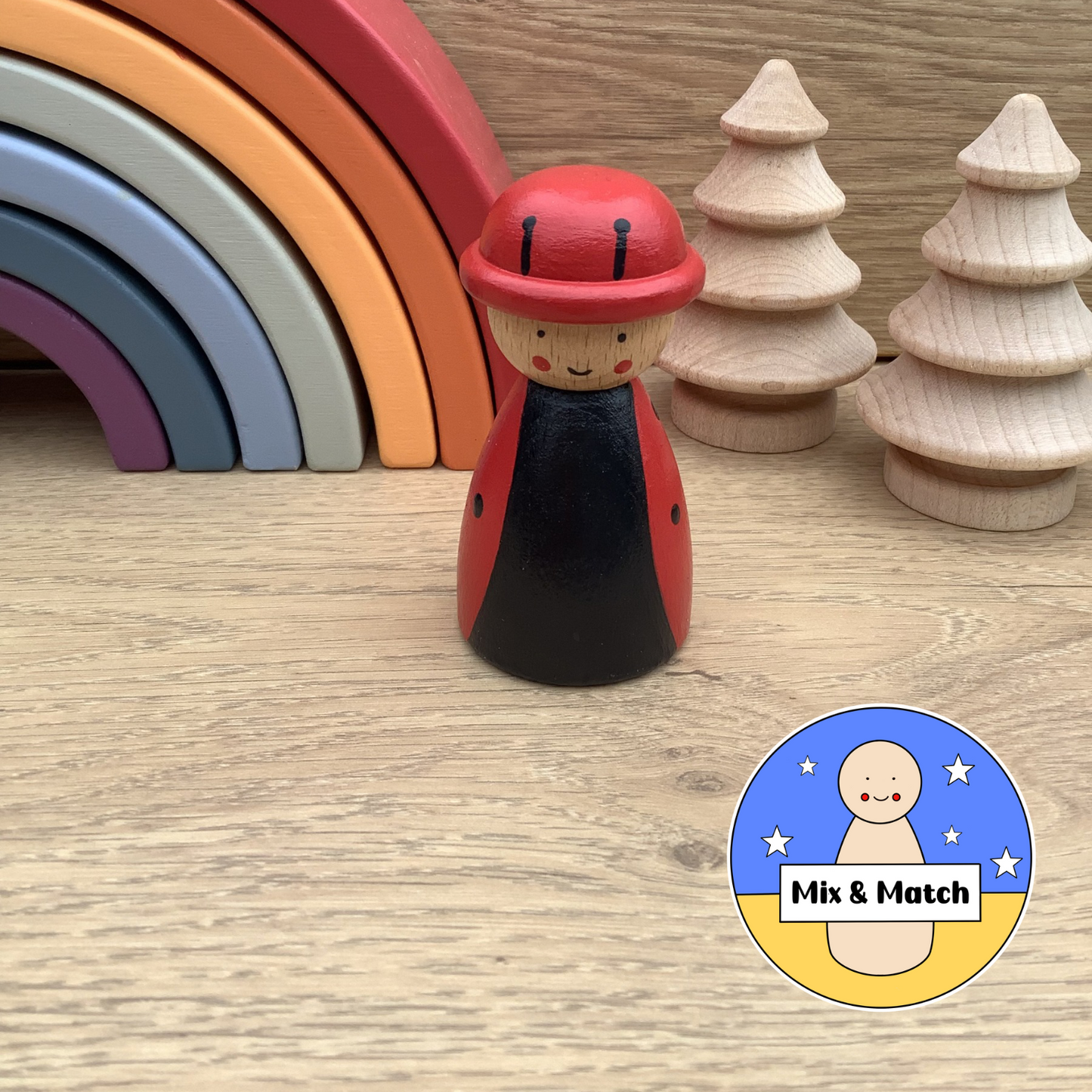 Ladybird Peg Doll