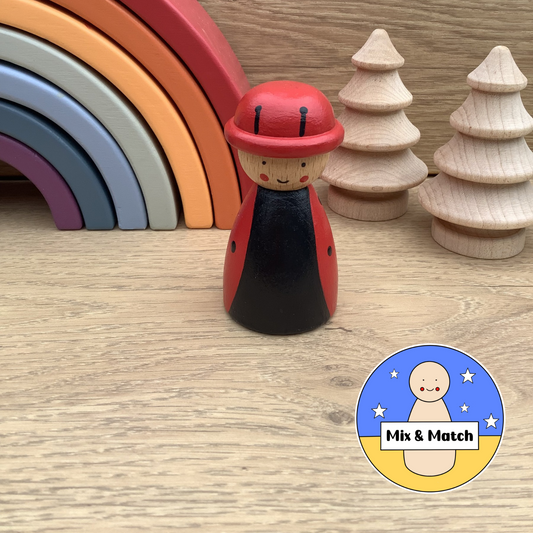 Ladybird Peg Doll