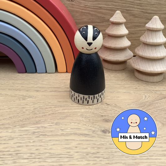 Badger Peg Doll